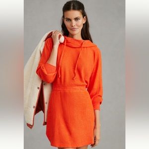 DAILY PRACTICE BY ANTHROPOLOGIE HOODIE MINI DRESS extra extra small